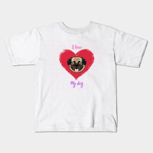 Love dog mops Kids T-Shirt